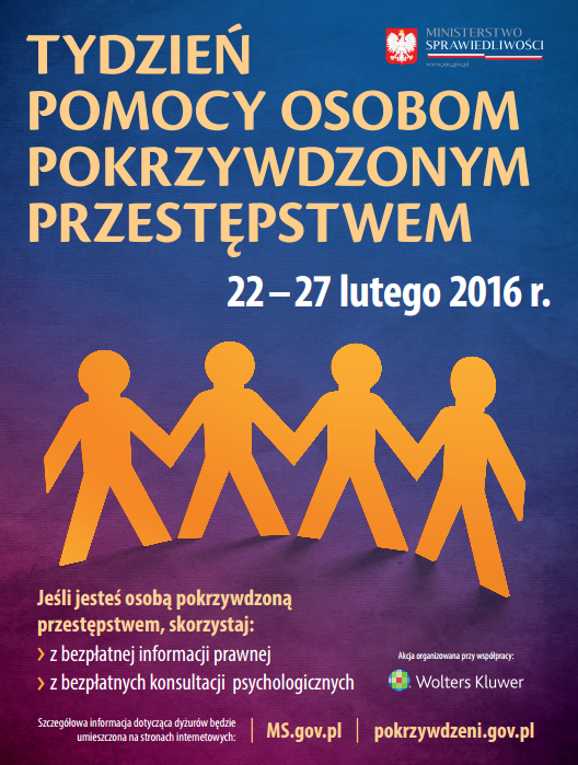 Tydzień Pomocy Osobom Pokrzywdzonym Przestępstwem (22 - 27 lutego 2016 r.)