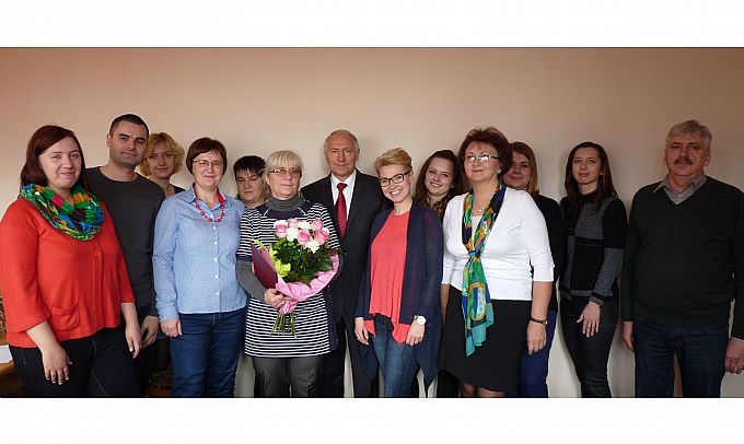 Pani Urszula Szlichta – pracownik socjalny PCPR w Łomży odchodzi na emeryturę