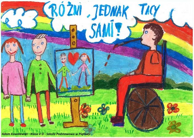 Rozstrzygnięcie powiatowego konkursu plastycznego pod hasłem „RÓŻNI, JEDNAK TACY SAMI”