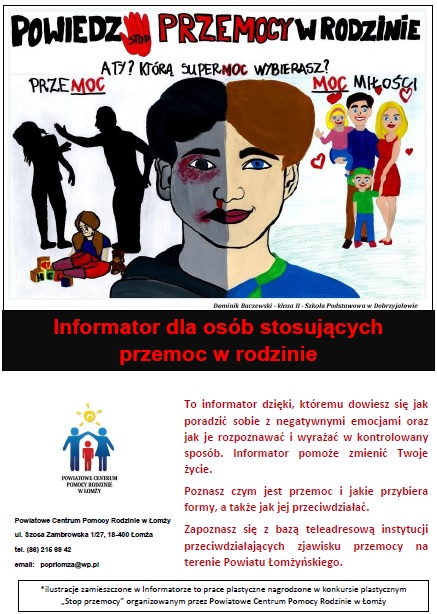 Informator PCPR w Łomży dla osób stosujących przemoc w rodzinie - aktualizacja 2022