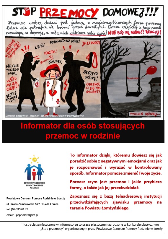 Informator PCPR w Łomży dla osób stosujących przemoc w rodzinie - edycja 2023